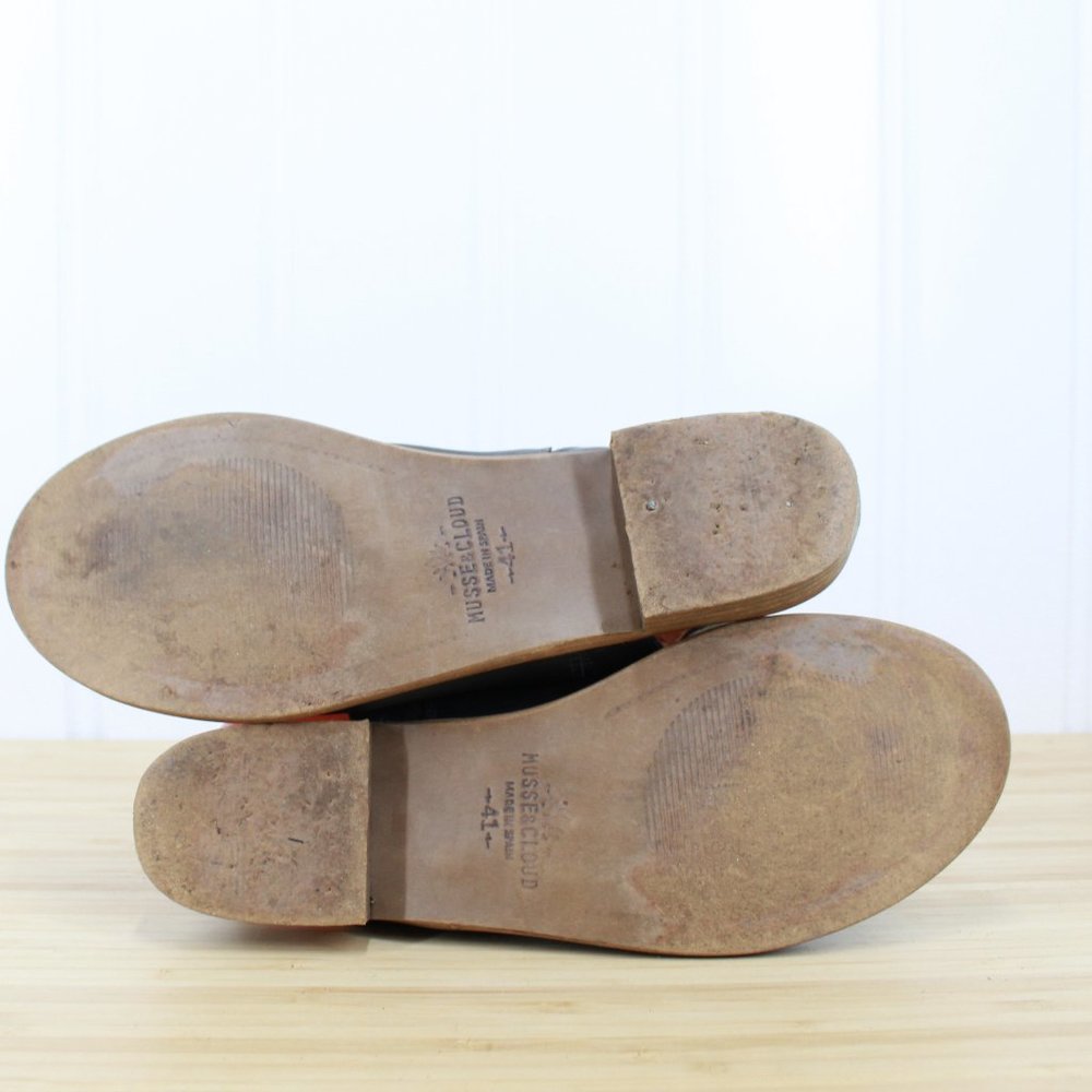 Musse & Cloud Ciara Black Leather Ankle Open Toe Booties Size 10 / 40 - Picture 9 of 9